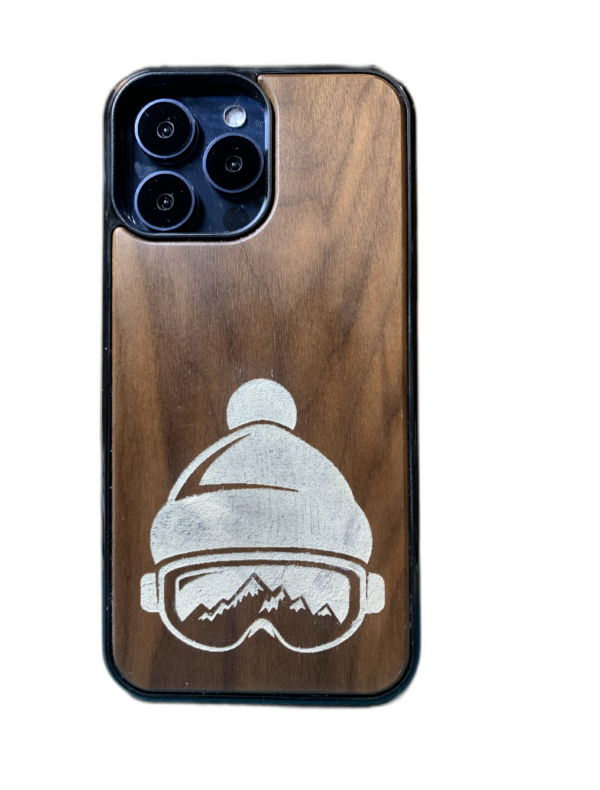 Coque en bois noyer Bonhomme blanc